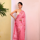 Tussar Silk Saree With Bubblegum Pink - 116