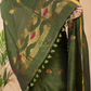 Dark Green Tissue Linen 2-Piece Set Kurti & Dupatta (UNSTITCHED) - 123