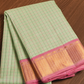 Silk Mark Certified Handloom Kanjivaram Silk Saree  |  Khaki Green