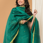Bottle Green color Jamdani 2-Piece Set Kurti & Dupatta (UNSTITCHED) - 147