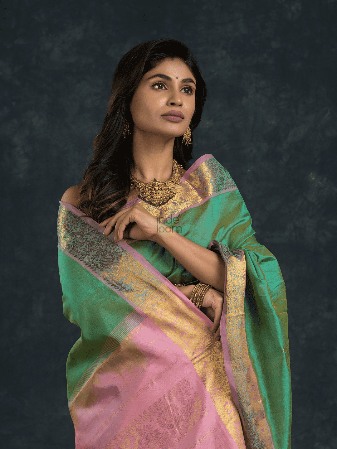 Pure Handloom Korvai Saree | Mint Green