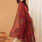 Handloom Jamdani Unstitched 2-Piece Kurti  |  Maroon