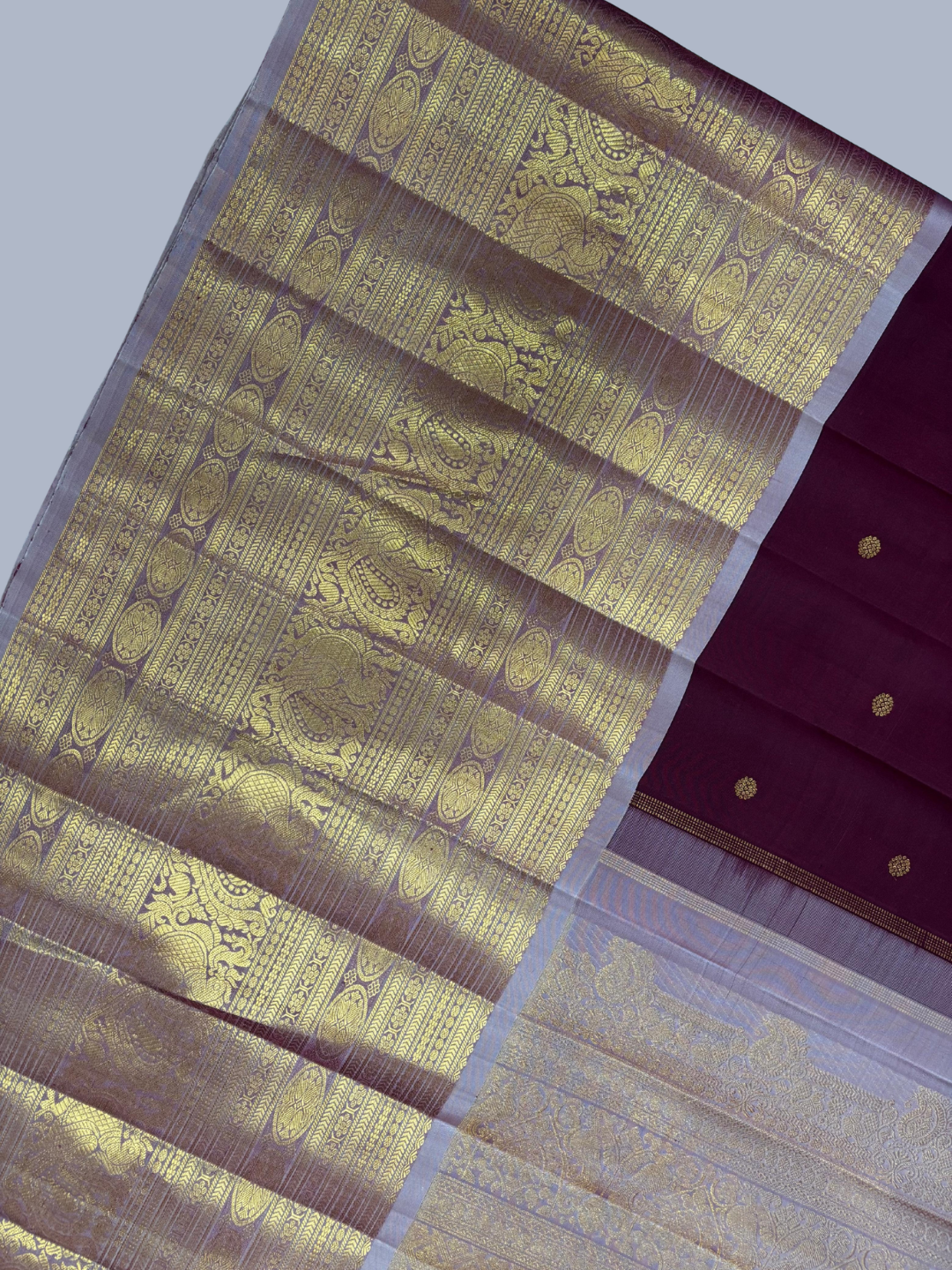 Handwoven Pure Gadwal Silk Saree  |  Berry Pink