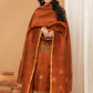 Tenne Orange color Jamdani 2-Piece Set Kurti & Dupatta (UNSTITCHED) - 148