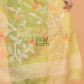 Jamdani Saree With Pear Green - 142
