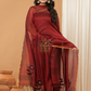 Handloom Jamdani Unstitched 2-Piece Kurti  |  Maroon