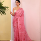 Tussar Silk Saree With Bubblegum Pink - 116