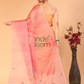 Pure Handloom Muslin Jamdani Dupatta With Peach Pink - 017