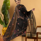 Classic Kota Doria Cotton Unstitched 2-Piece Kurti | Black