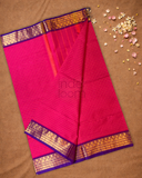 Chettinad Cottton Saree With Rani Pink