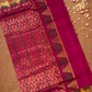 Pure Handloom Korvai Saree | Madras Checks Deep Pink