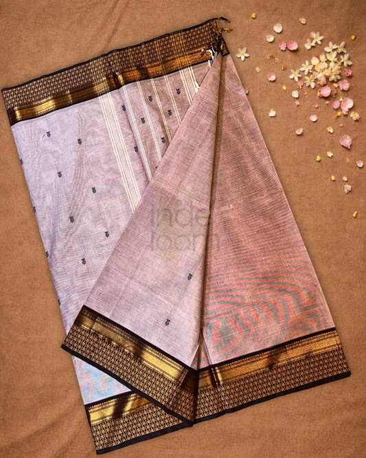 Chettinad cotton Saree  |  Almond Beige