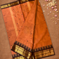 Chettinad Cottton Saree With Fire Orange