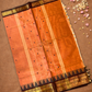 Chettinad Cottton Saree With Fire Orange