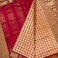Handloom Korvai Silk Cotton Saree  |  Brick Red