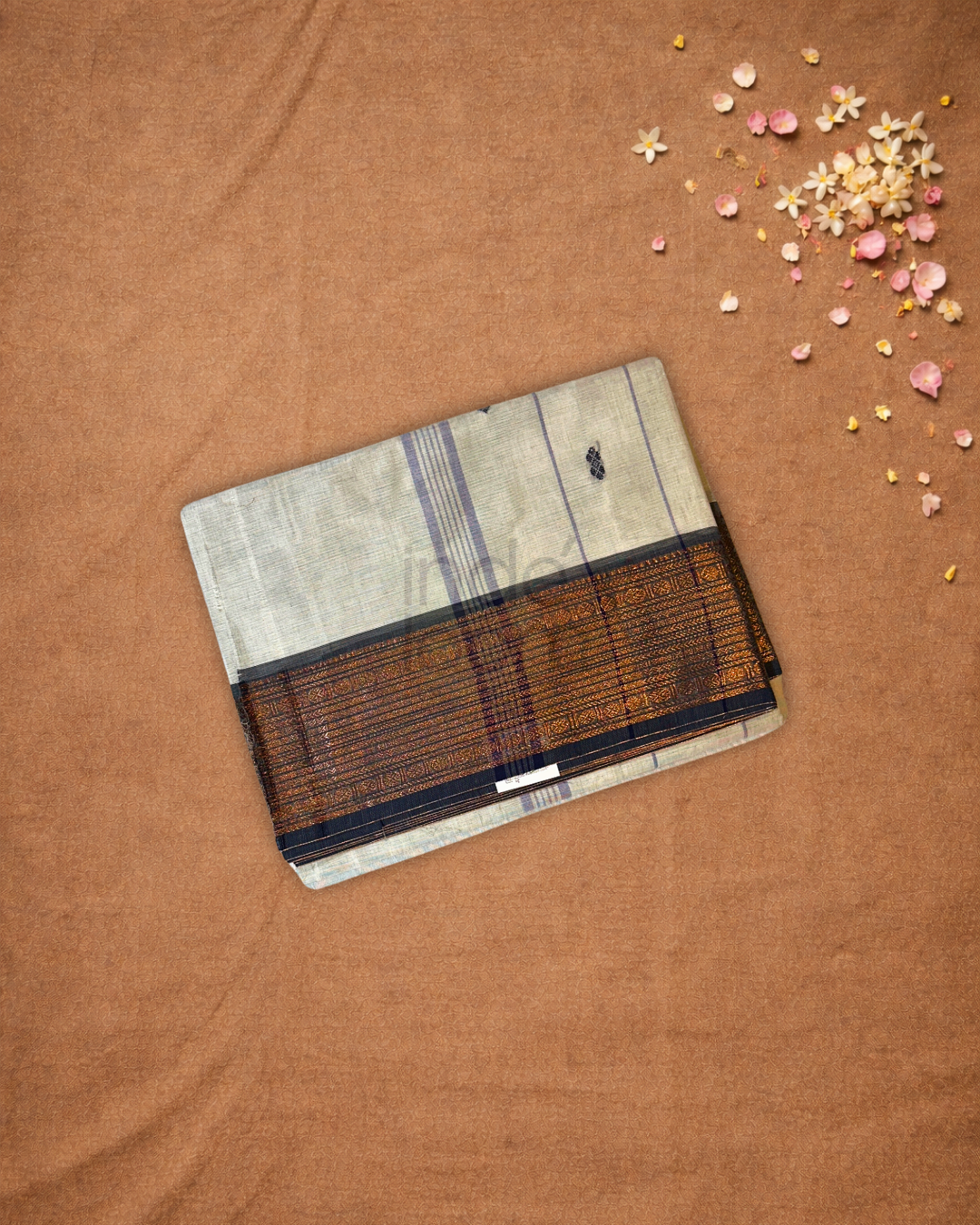 Chettinad Cottton Saree With Snow White