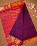 Handloom Handloom Silk Cotton Saree  |  Indigo Purple