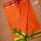 Chettinad  Cottton Saree With Gold Orange