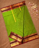 Chettinad  Cottton Saree With Lawn Green