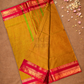 Chettinad  Cottton Saree With Golden Yellow