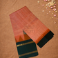 Handloom Korvai Silk Cotton Saree  |  Copper Orange