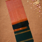 Handloom Korvai Silk Cotton Saree  |  Copper Orange