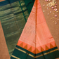 Handloom Korvai Silk Cotton Saree  |  Copper Orange