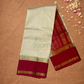 Pure Handloom Korvai Saree |Ivory White