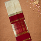 Pure Handloom Korvai Saree |Ivory White