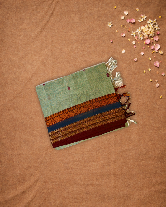 Chettinad cotton Saree  |  patel green