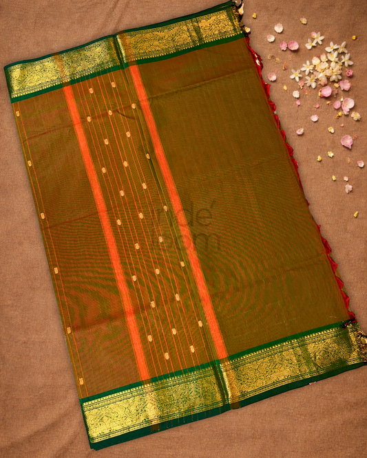 Chettinad cotton Saree  |  desert brown
