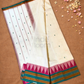 Chettinad  Cottton Saree With Cotton White