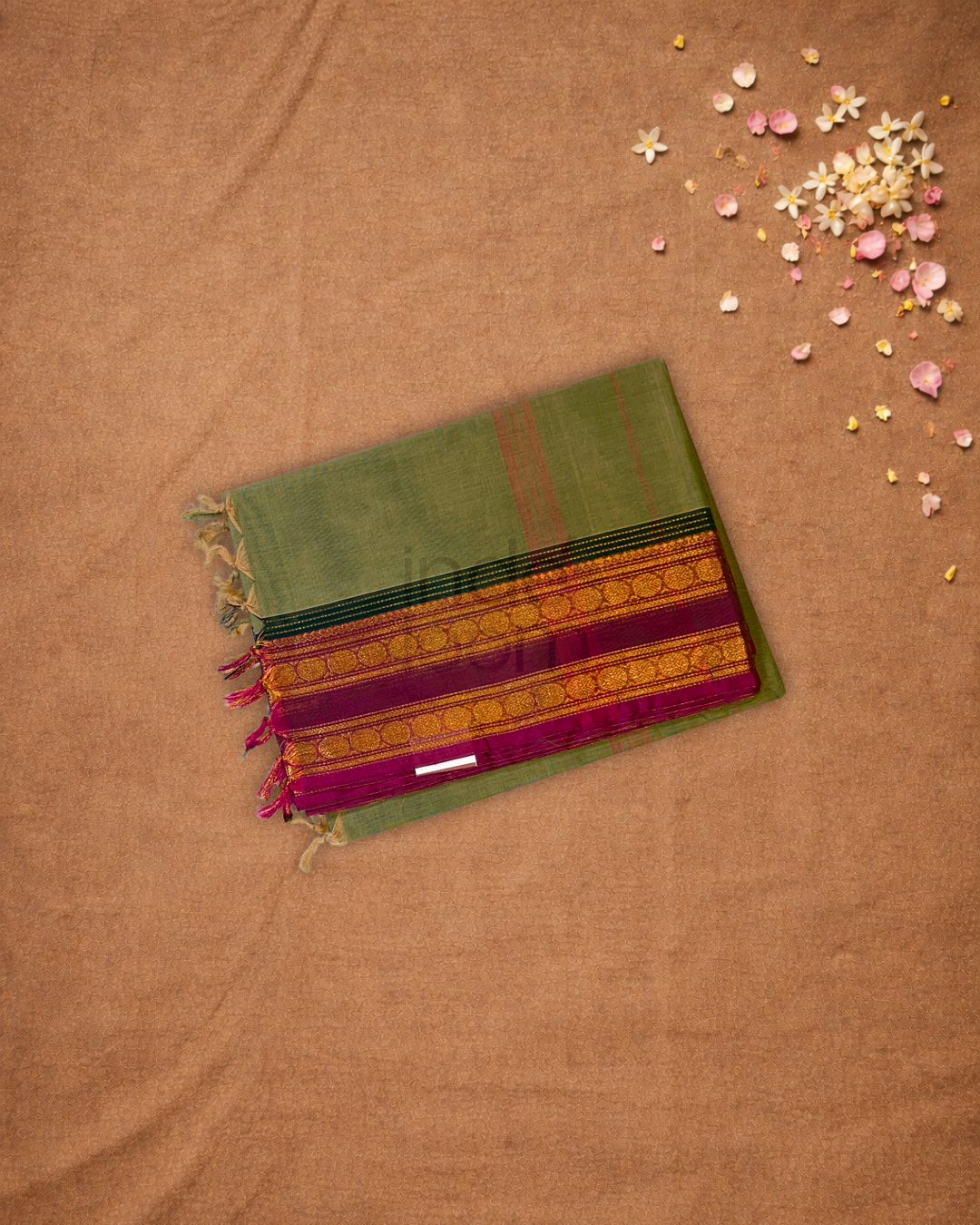 Chettinad Cottton Saree With Pastel Green
