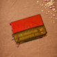 Chettinad Cottton Saree With Neon Orange
