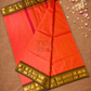 Chettinad Cottton Saree With Neon Orange