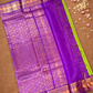 Handloom Korvai Cotton Silk Saree  |  Lime Green