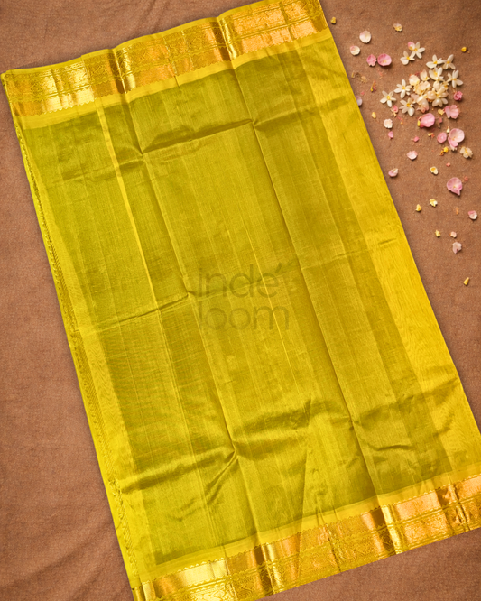 Handloom Korvai Silk Cotton Saree  |  Violet Purple
