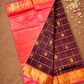 Handloom Korvai Silk Cotton Saree  |  Maroon Red