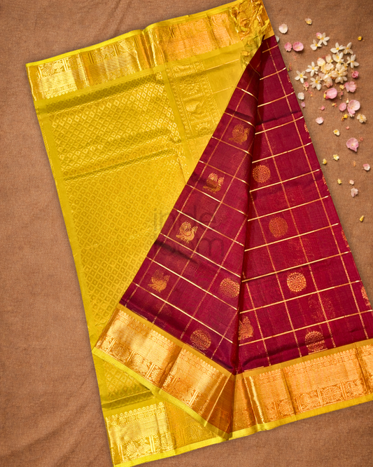 Handloom Handloom Silk Cotton Saree  |  Brick Red