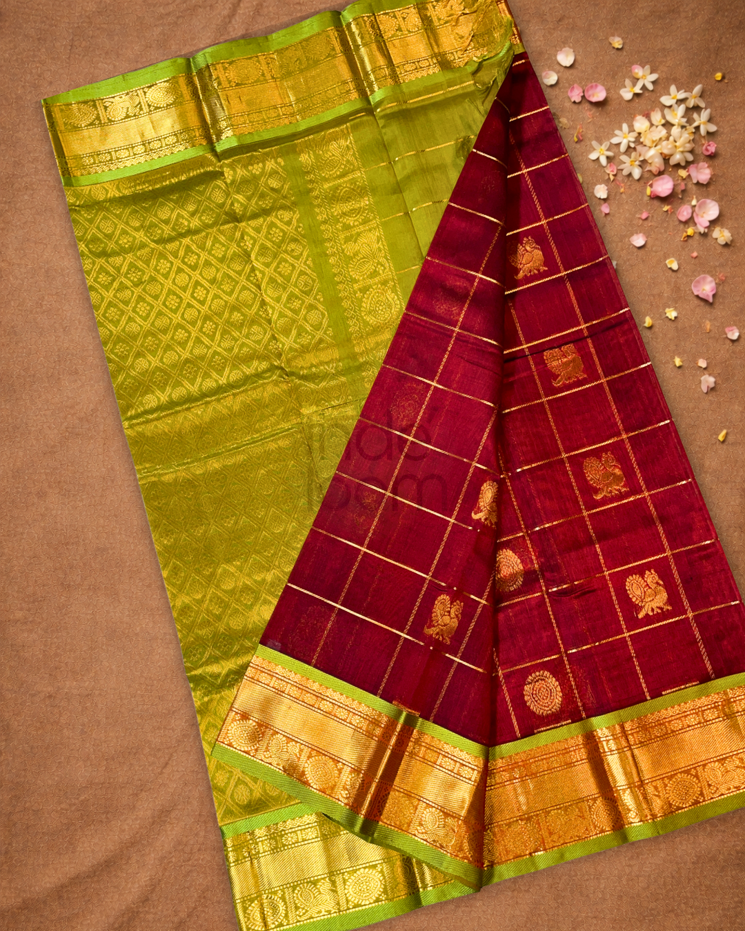 Pure Handloom Korvai Saree | Passion Red