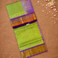 Handloom Korvai Silk Cotton Saree  |  Pistachio Green
