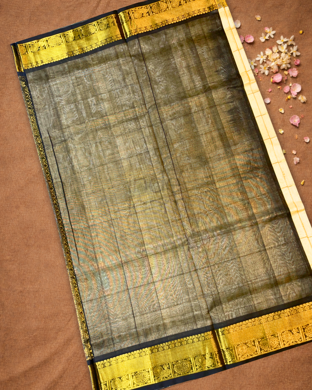Pure Handloom Korvai Saree | Off White