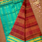 Handloom Korvai Silk Cotton Saree  |  Brick Red