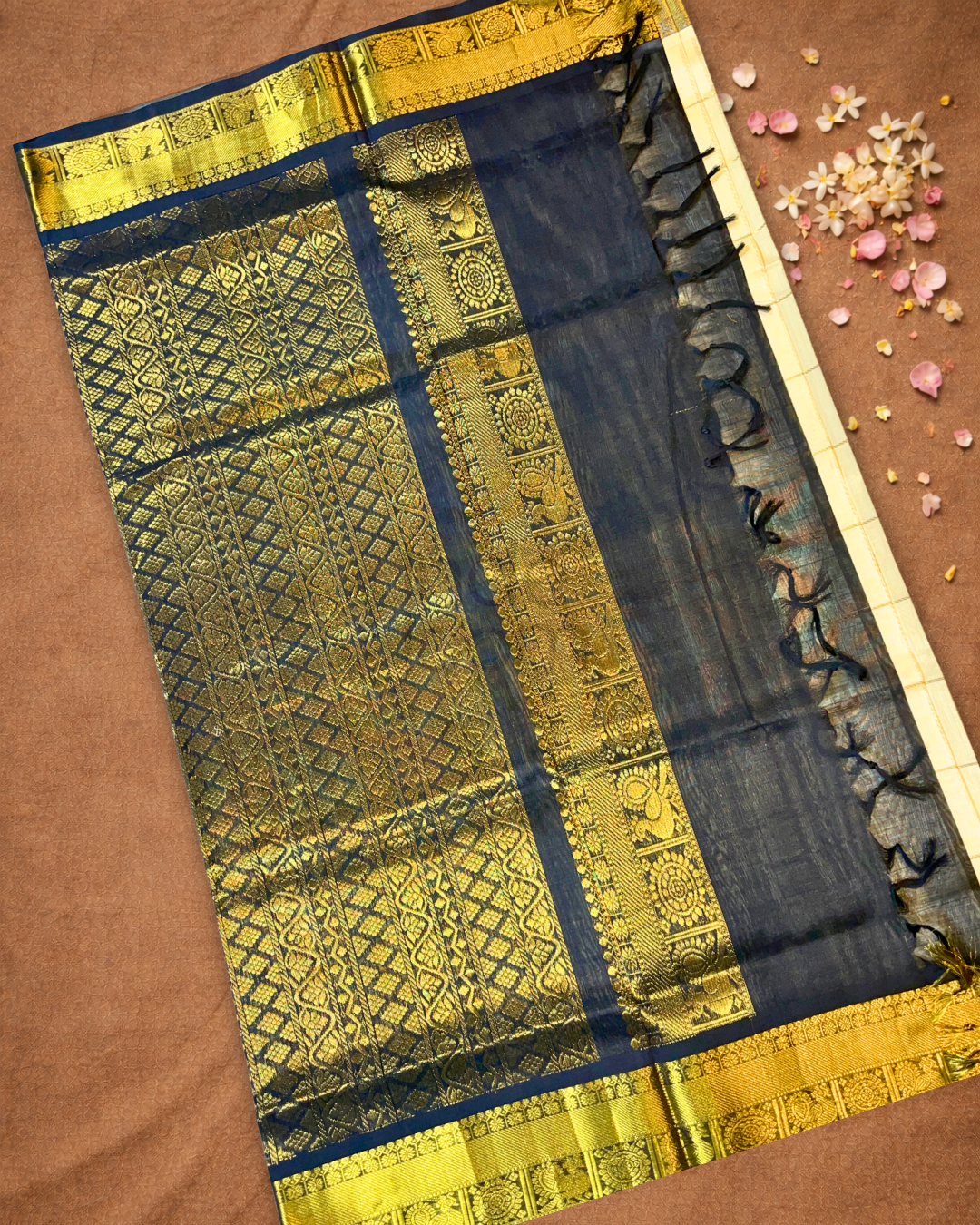 Pure Handloom Korvai Saree | Off White