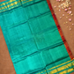 Handloom Korvai Silk Cotton Saree  |  Brick Red