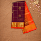 Handloom Korvai Silk Cotton Saree  |  Terracotta Red