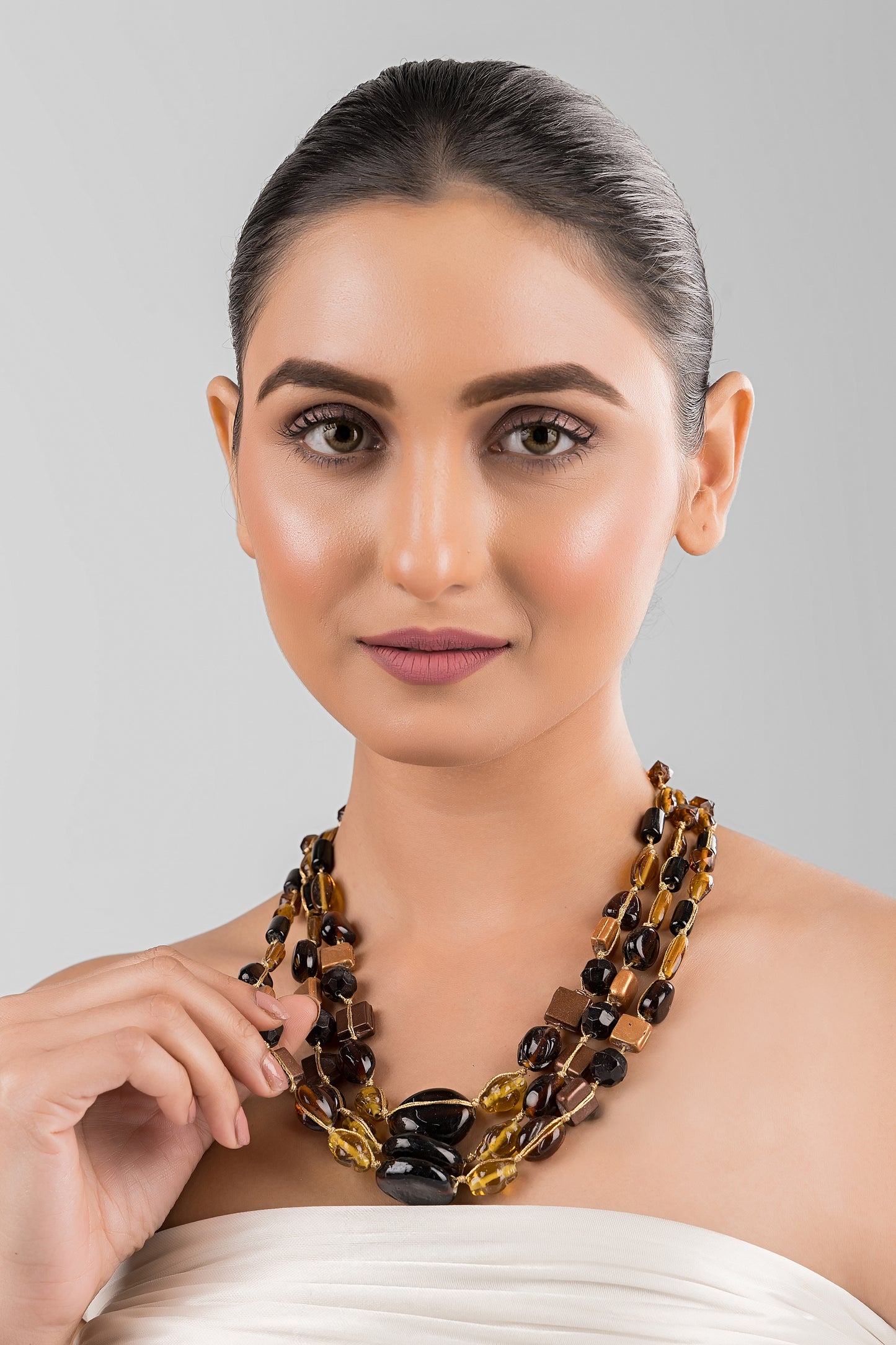 Bronze Noir Beaded