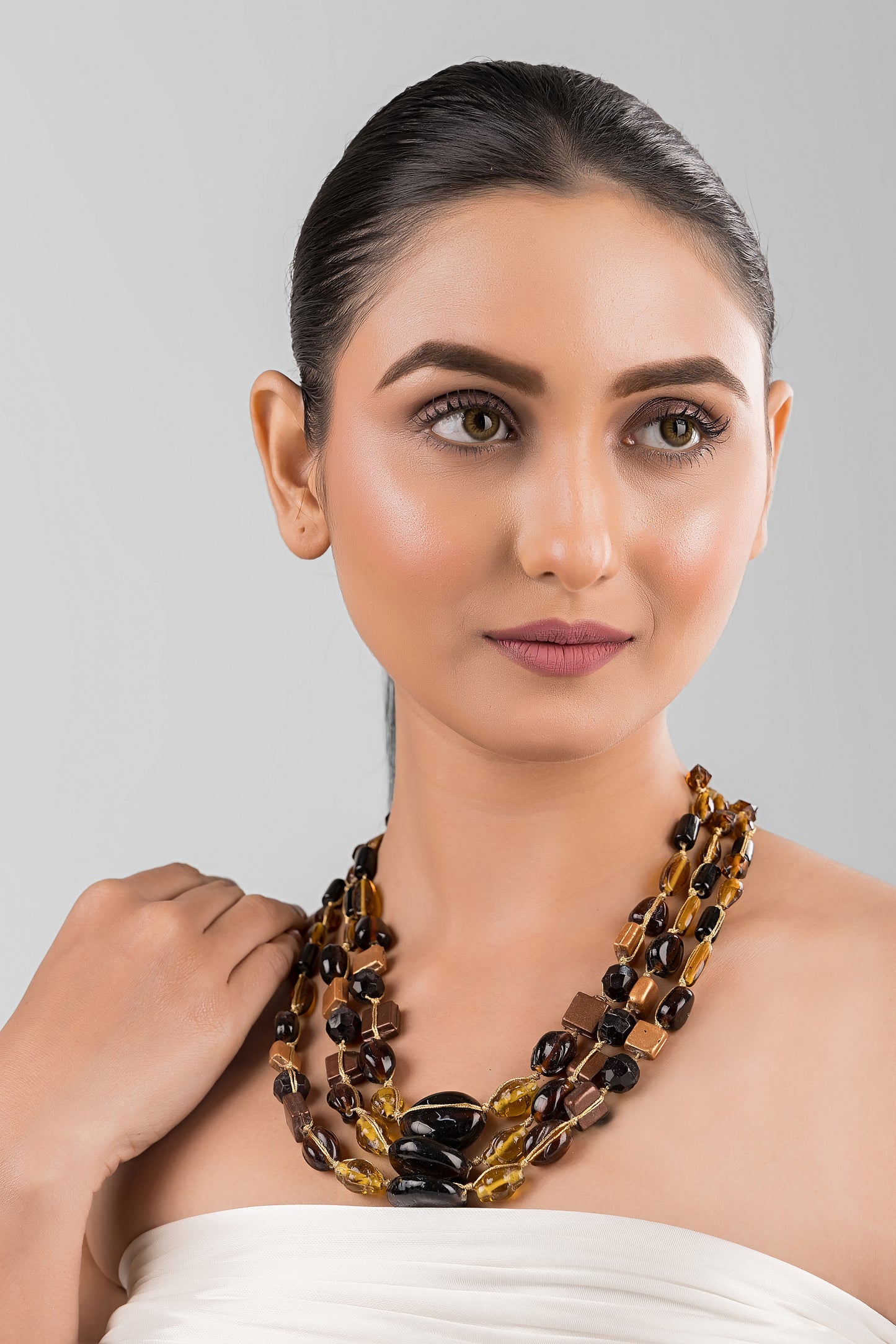 Bronze Noir Beaded