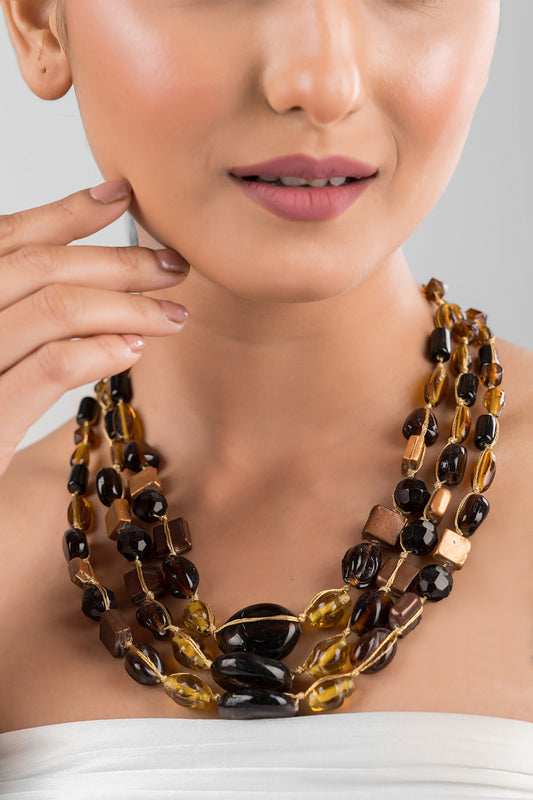 Bronze Noir Beaded