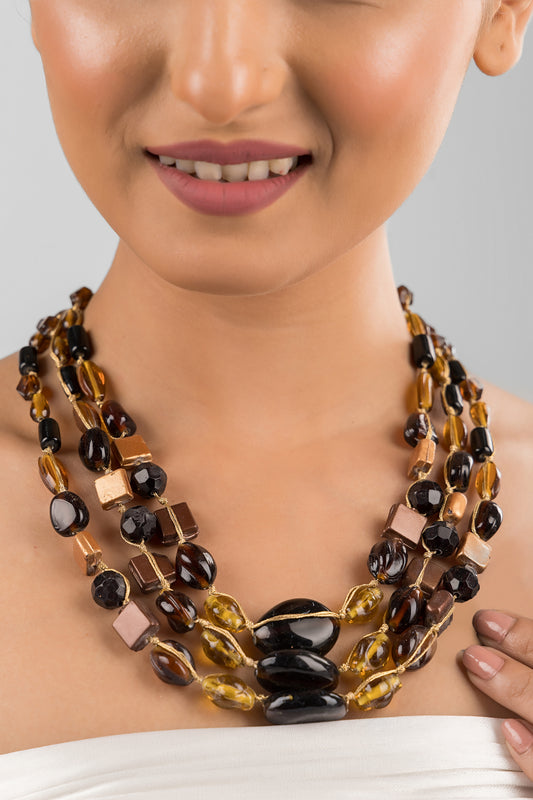 Bronze Noir Beaded